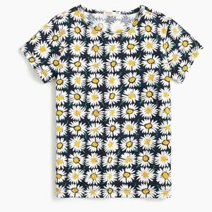 J.Crew Crewcuts Daisies Flowers Girl Shirt Short Sleeves Size 6-7